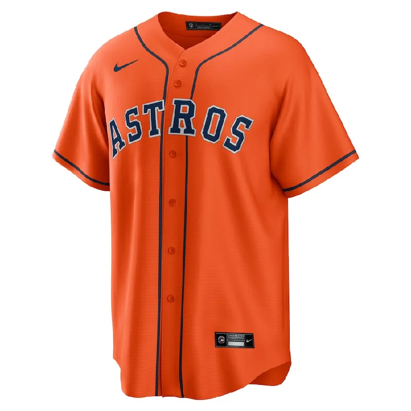 HOUSTON ASTROS ALTERNATIVE ORANGE REPLICA JERSEY-NBA Jersey with Official NFL Branding -