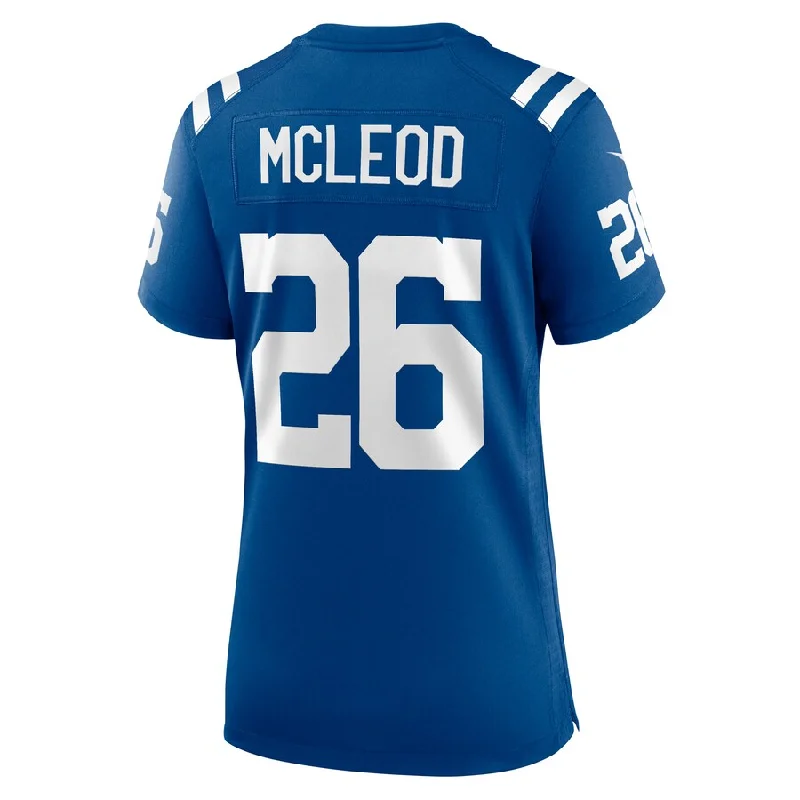 IN.Colts #26 Rodney McLeod Royal Player Game Jersey Stitched American Football Jerseys-NFL Football Jersey Custom -