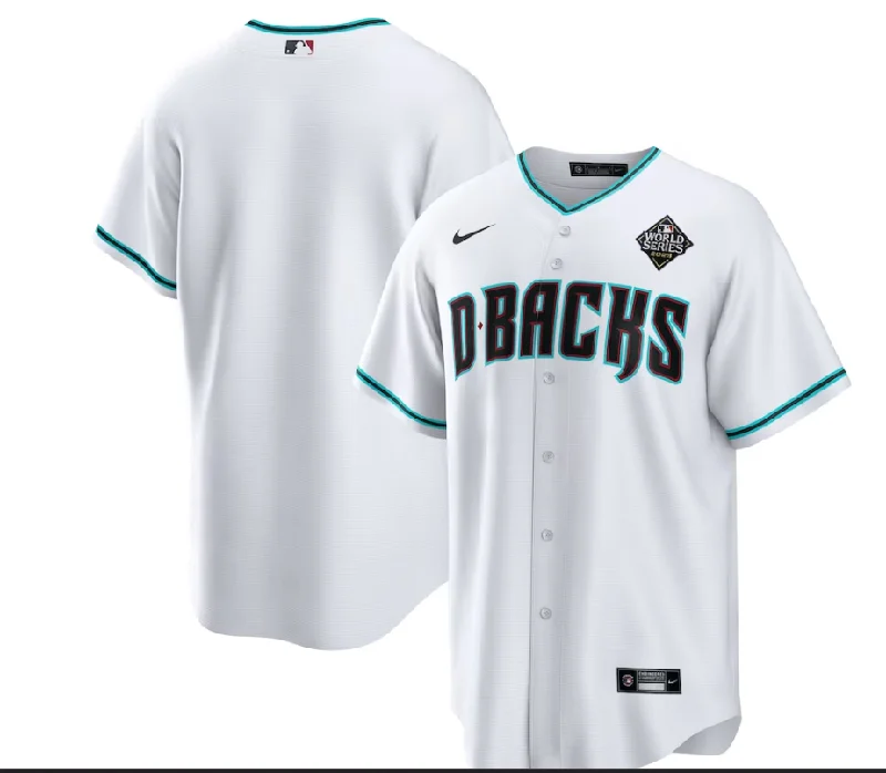 ARIZONA DIAMONDBACK ALTERNATE WHITE WORLD SERIES REPLICA JERSEY-NBA Basketball Jersey Collection -