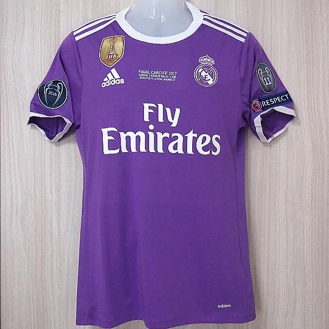 REAL MADRID AWAY RETRO CHAMPIONS LEAGUE FINAL 16/17-NBA Elite Basketball Jersey -