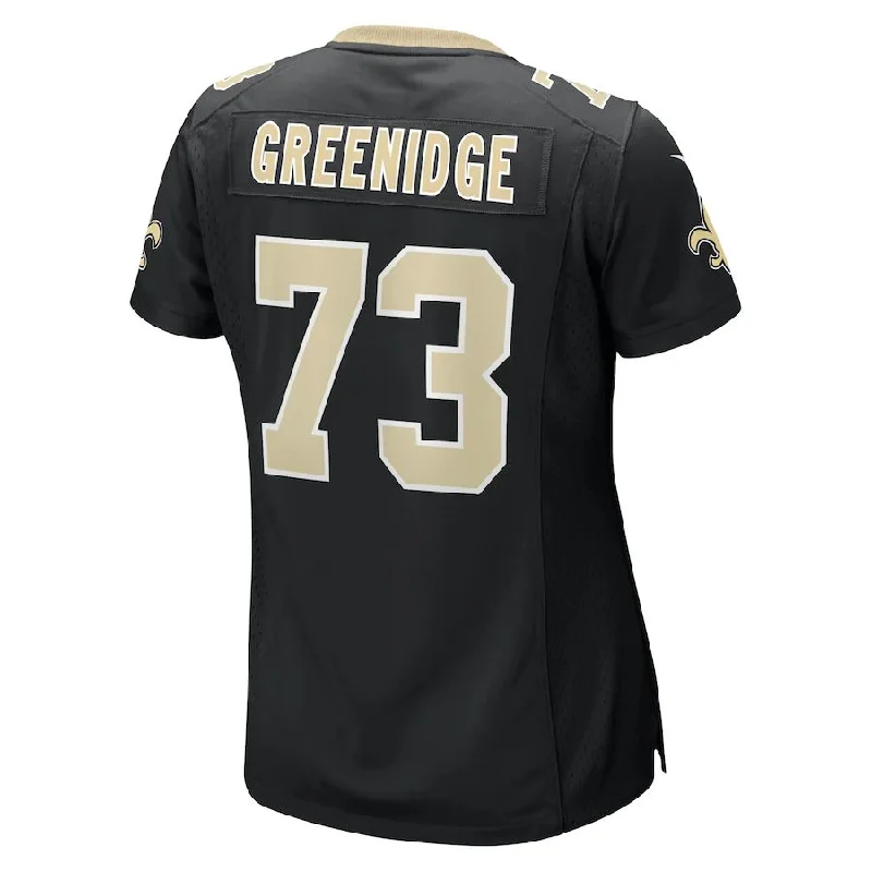 NO.Saints #73 Ethan Greenidge Black Game Jersey Stitched American Football Jerseys-NFL Player Signature Football Jersey -