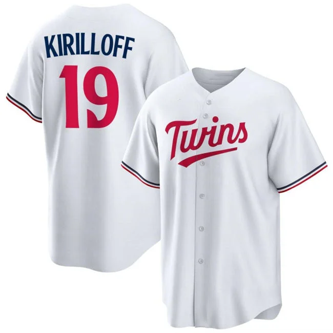 Minnesota Twins #19 Alex Kirilloff White Cool Base Stitched Baseball Jerseys-NBA Replica Jersey -