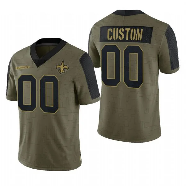 Custom NO.Saints Olive 2022 Salute To Service Limited Football Jersey-NBA Basketball Jersey Collection Online -