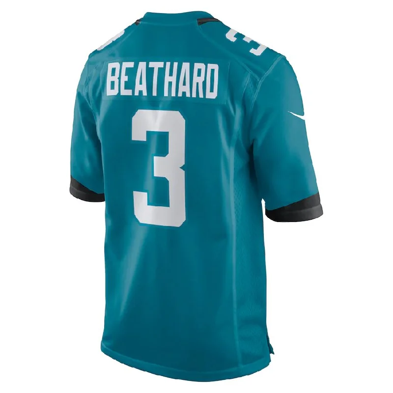 J.Jaguars #3 C.J. Beathard Teal Game Jersey Stitched American Football Jerseys-NFL Game Jersey for Fans -