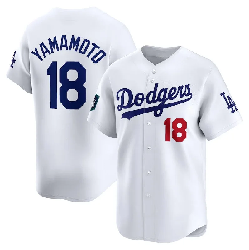 Los Angeles Dodgers #18 Yoshinobu Yamamoto 2024 World Tour Seoul Series Home Limited Player Jersey - White Stitches Baseball Jerseys-NBA NBA Finals Jersey -