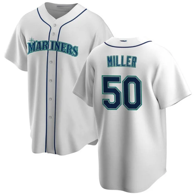 Seattle Mariners #50 Bryce Miller White Home Limited Stitched Baseball Jersey-NBA Player Jersey Sale -