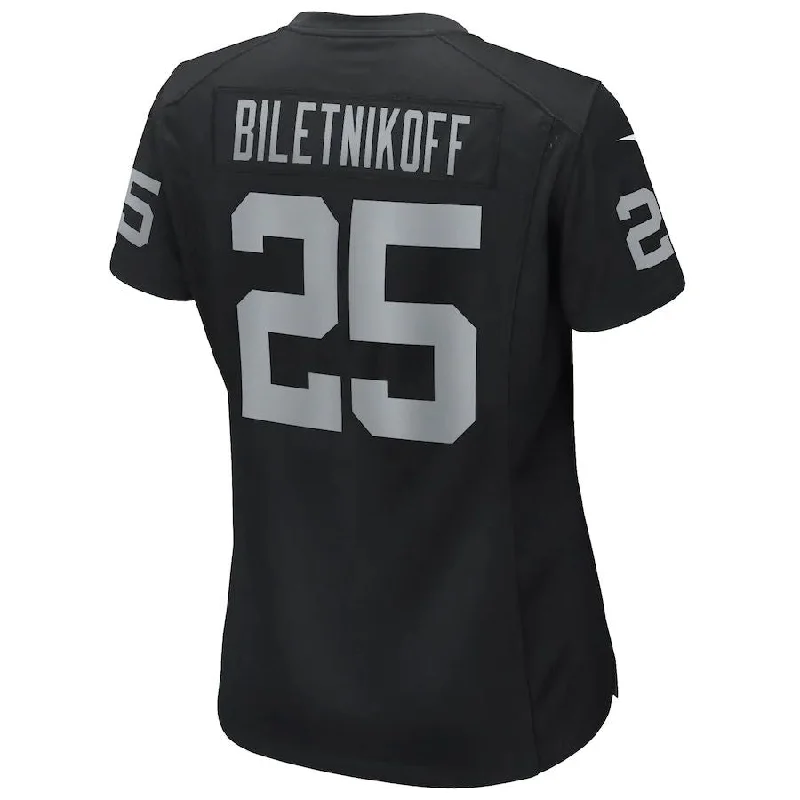 LV. Raiders #25 Fred Biletnikoff Black Game Retired Player Jersey Stitched American Football Jerseys-NFL Jerseys with Player's Number -