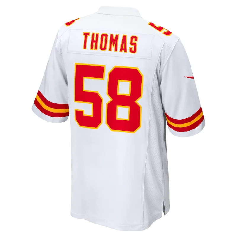 KC.Chiefs #58 Derrick Thomas White Retired Player Game Jersey Stitched American Football Jerseys-NFL Signature Edition Football Jersey -