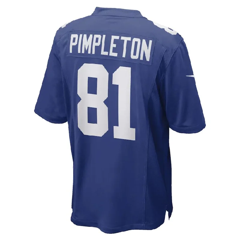 NY.Giants #81 Kalil Pimpleton Royal Game Player Jersey Stitched American Football Jerseys-NFL Player Jersey for Sale -