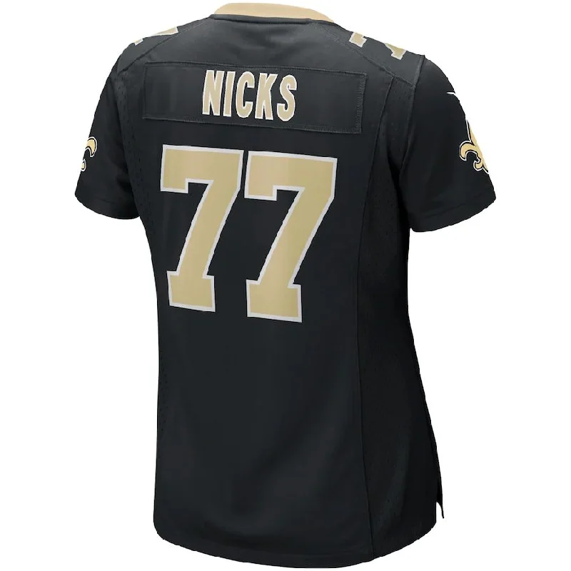 NO.Saints #77 Carl Nicks Black Game Retired Player Jersey Stitched American Football Jerseys-NFL Football Jersey with Special Edition -