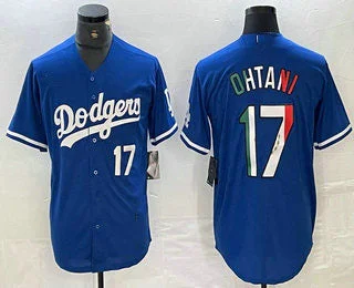 Los Angeles Dodgers #17 Shohei Ohtani Number Mexico Blue Cool Base Stitched Jersey Baseball Jerseys-NBA Custom Jersey Online -