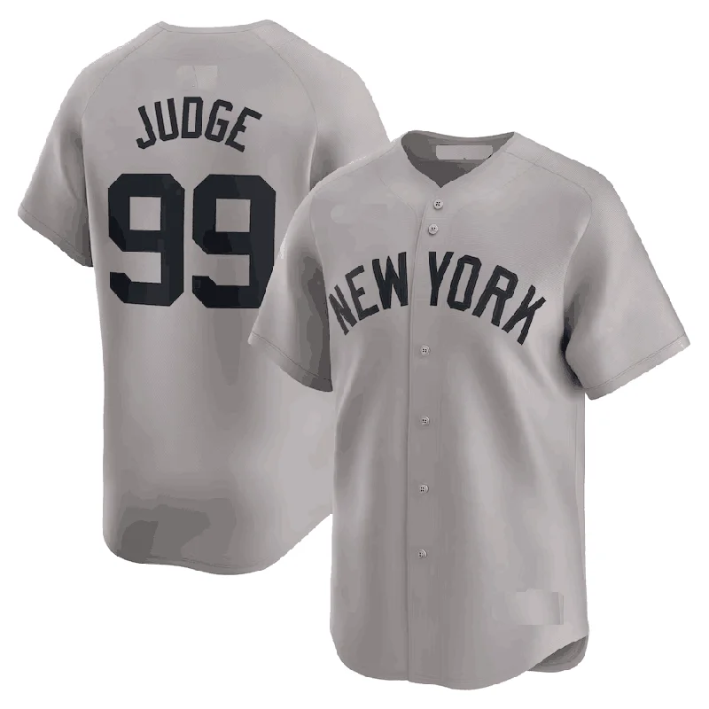 New York Yankees #99 Aaron Judge Gray 2024 Away Limited Cool Base Stitched Baseball Jersey-NBA Jersey Sale Online -