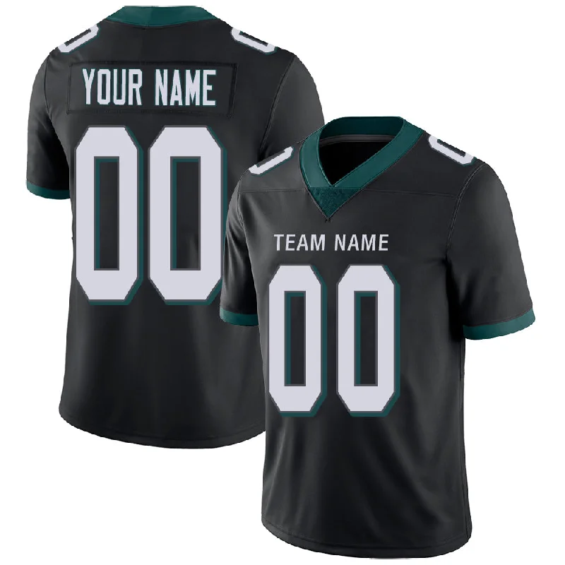 Custom P.Eagles Stitched American Football Jerseys Personalize Birthday Gifts Black Jersey-NBA Jersey for Kids -