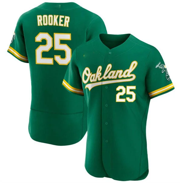 Oakland Athletics #25 Brent Rooker Green Flex Base Stitched Baseball Jersey-NBA NBA Youth Custom Jersey -