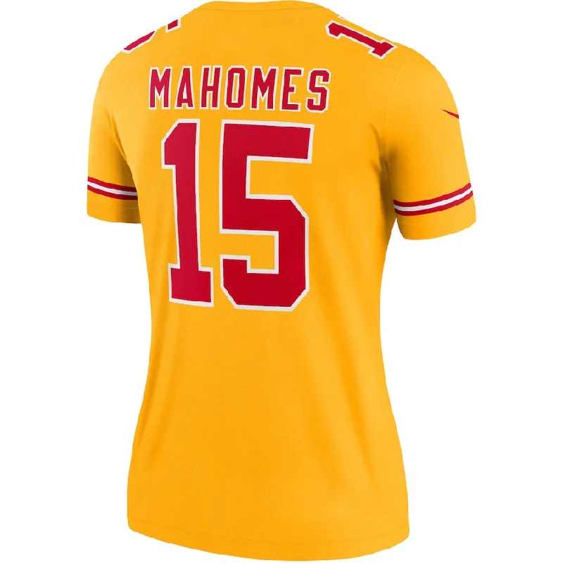 KC.Chiefs #15 Patrick Mahomes Gold Inverted Legend Jersey Stitched American Football Jerseys-NFL Signature Jersey -