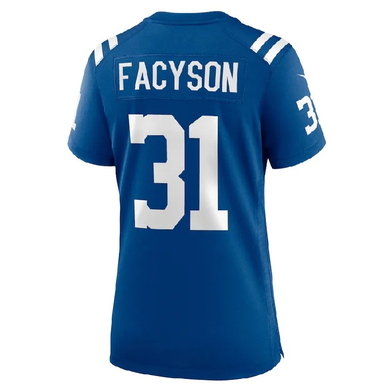 IN.Colts #31 Brandon Facyson Royal Player Game Jersey Stitched American Football Jerseys-NFL Authentic Player Jersey -