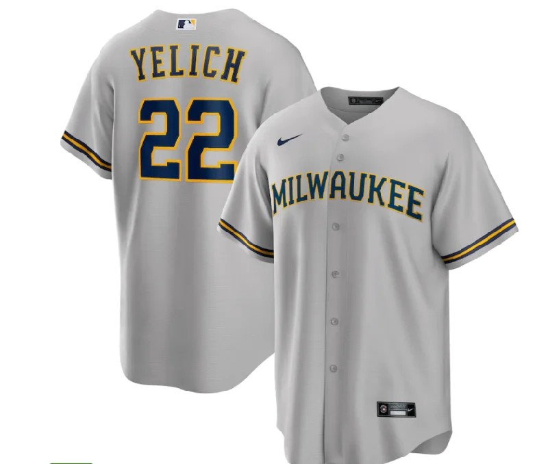 MILWAUKEE BREWERS ROAD REPLICA JERSEY-NBA Youth Custom Jersey -