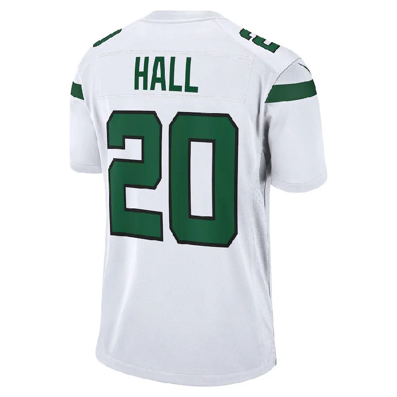 NY.Jets #20 Breece Hall White Away Game Player Jersey Stitched American Football Jerseys-NFL Jersey with Player's Signature -