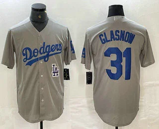 Los Angeles Dodgers #31 Tyler Glasnow Grey Stitched Cool Base Jerseys Baseball Jersey-NBA Custom NBA Jerseys -