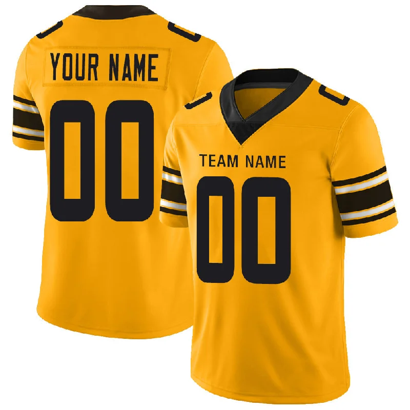 Custom P.Steelers Stitched American Football Jerseys Personalize Birthday Gifts Yellow Jersey-NBA Jerseys with Player’s Signature -