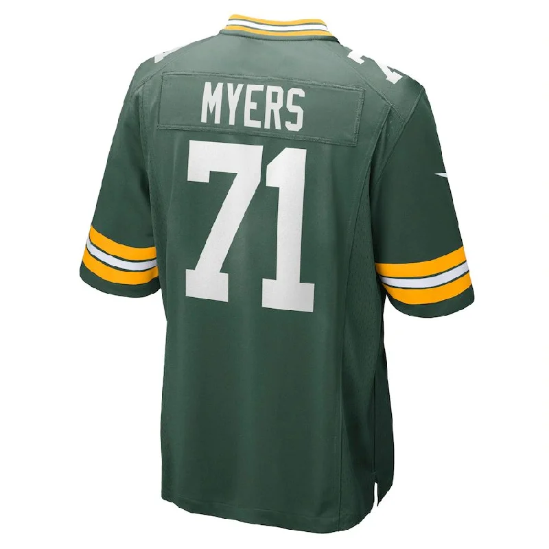 GB.Packers #71 Josh Myers Green Game Jersey Stitched American Football Jerseys-NFL Championship Edition Jersey -