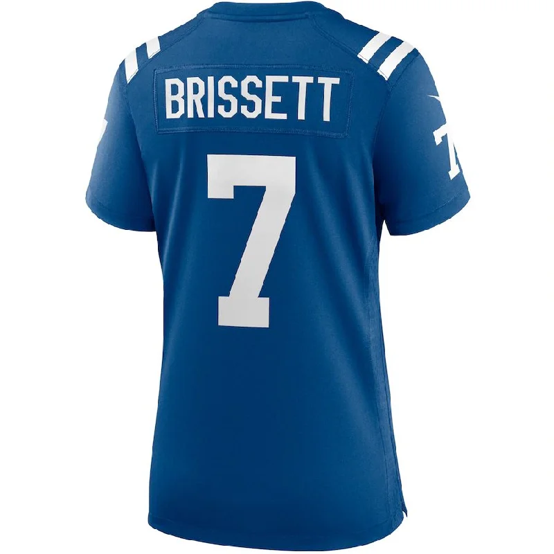 IN.Colts #7 Jacoby Brissett Royal Game Player Jersey Stitched American Football Jerseys-NFL Fan Gear Jersey -