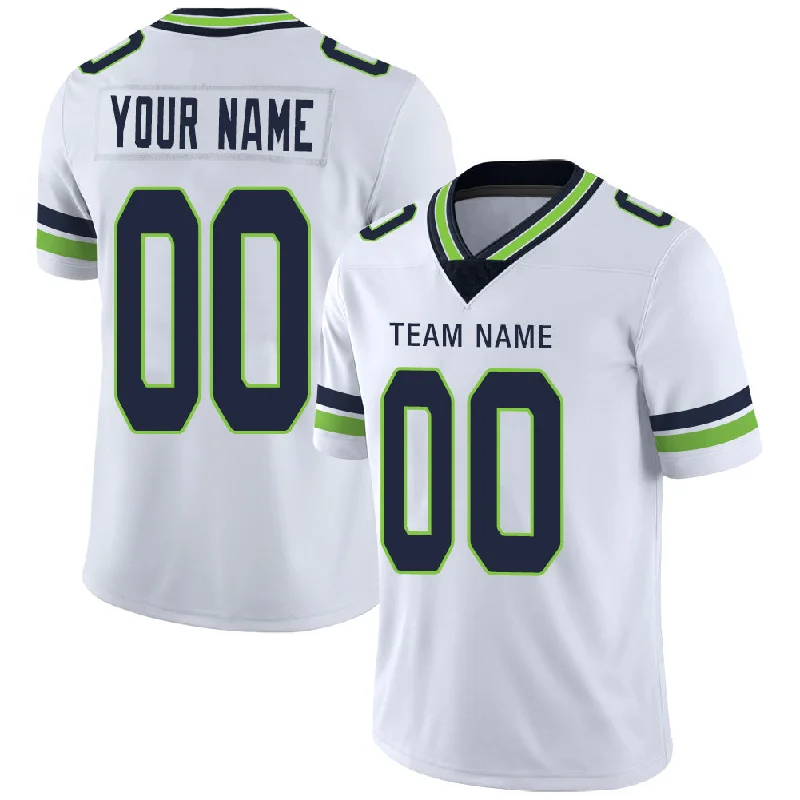 Custom S.Seahawks Stitched American Football Jerseys Personalize Birthday Gifts White Jersey-NBA Official Game Jersey -