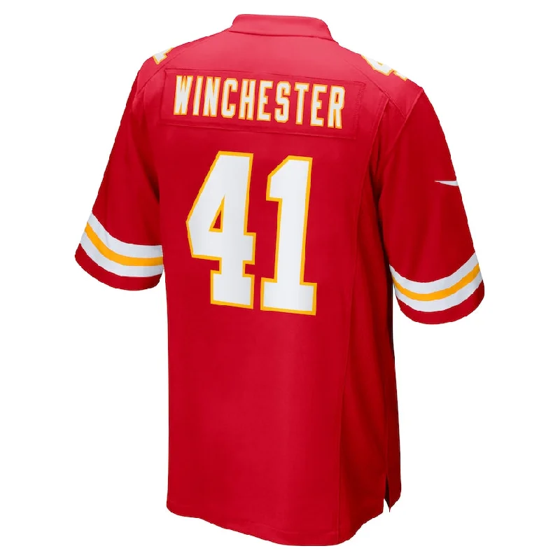 KC.Chiefs #41 James Winchester Red Game Jersey Stitched American Football Jerseys-NFL Game Jersey for Fans -