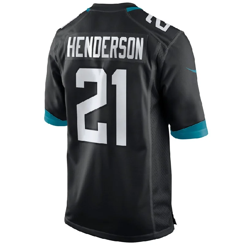 J.Jaguars #21 C.J. Henderson Black Game Jersey Stitched American Football Jerseys-NFL Player Jersey for All Fans -