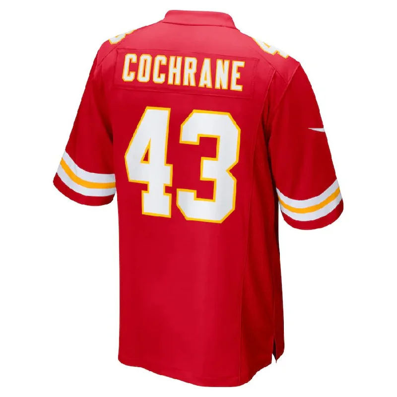 KC.Chiefs #43 Jack Cochrane Red Game Player Jersey Stitched American Football Jerseys-NFL Official Jersey Collection -