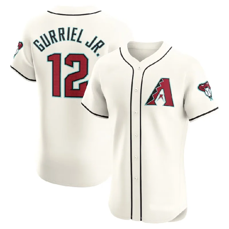 Arizona Diamondbacks #12 Lourdes Gurriel Jr. Home Elite Player Jersey - White Stitches Baseball Jerseys-NBA All-Star Game Jersey Sale -