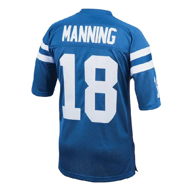 IN.Colts #18 Peyton Manning Mitchell & Ness Royal 1998 Authentic Throwback Retired Player Jersey Stitched American Football Jerseys-NFL Vintage Football Jersey Online -