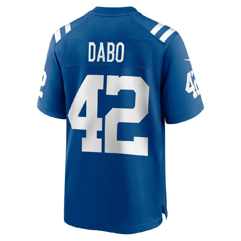 IN.Colts #42 Marcel Dabo Royal Game Player Jersey Stitched American Football Jerseys-NFL Game-Worn Jersey -