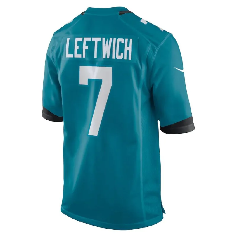 J.Jaguars #7 Byron Leftwich Teal Retired Player Game Jersey Stitched American Football Jerseys-NFL Retro NFL Team Jersey -