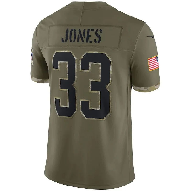 GB.Packers #33 Aaron Jones Olive 2022 Salute To Service Limited Jersey Stitched American Football Jerseys-NFL Replica Jersey -