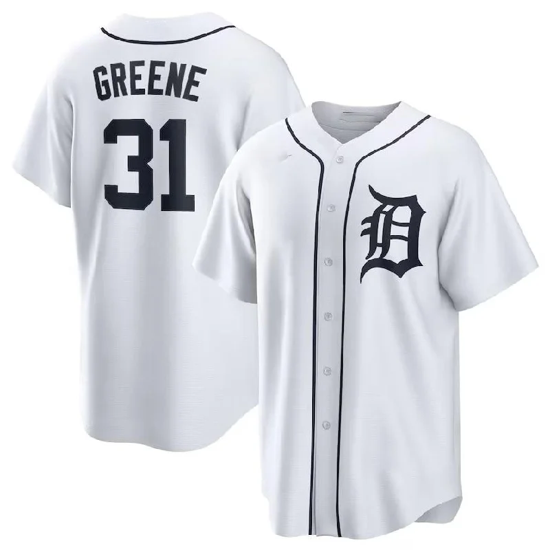 Detroit Tigers #31 Riley Greene White Home Replica Player Name Jersey Baseball Jerseys-NBA Premium NBA Jerseys -