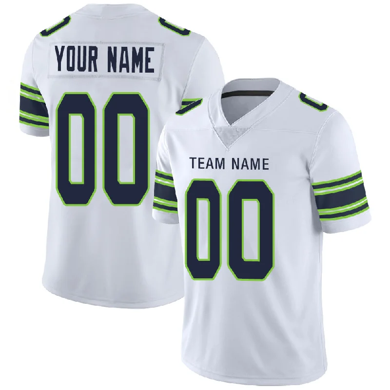 Custom S.Seahawks Stitched American Football Jerseys Personalize Birthday Gifts White Jersey-NBA Classic Player Jersey -