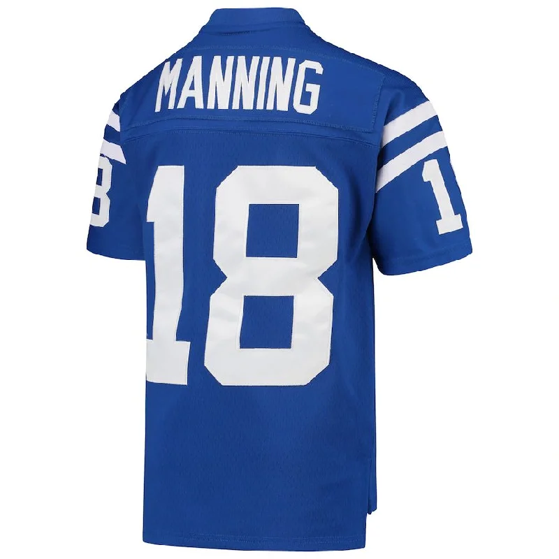 IN.Colts #18 Peyton Manning Mitchell & Ness Royal 1998 Legacy Retired Player Jersey Stitched American Football Jerseys-NFL Football Jersey Shop -