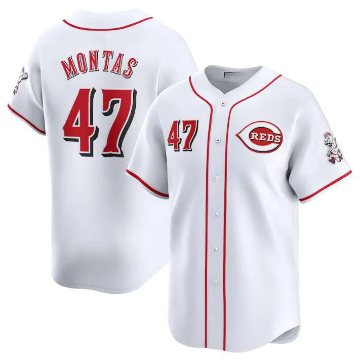 Cincinnati Reds #47 Frankie Montas White Home Limited Stitched Baseball Jersey-NBA Championship Jersey Sale -