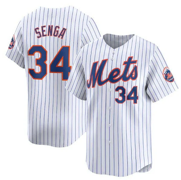 New York Mets #34 Kodai Senga White 2024 Home Limited Stitched Baseball Jersey-NBA Game Day Jersey -