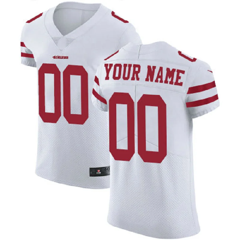 Custom SF.49ers White Vapor Untouchable Custom Elite Jersey Stitched American Football Jerseys-NBA Vintage NBA Jerseys -