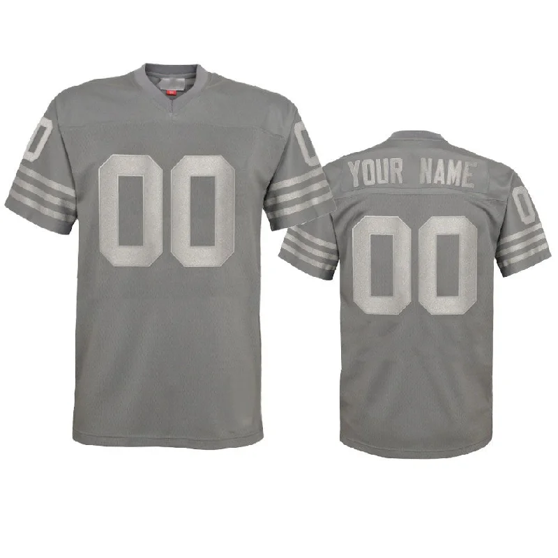 Custom SF.49ers Football Grey Stitched American Football Jerseys-NBA Player Jersey Sale -