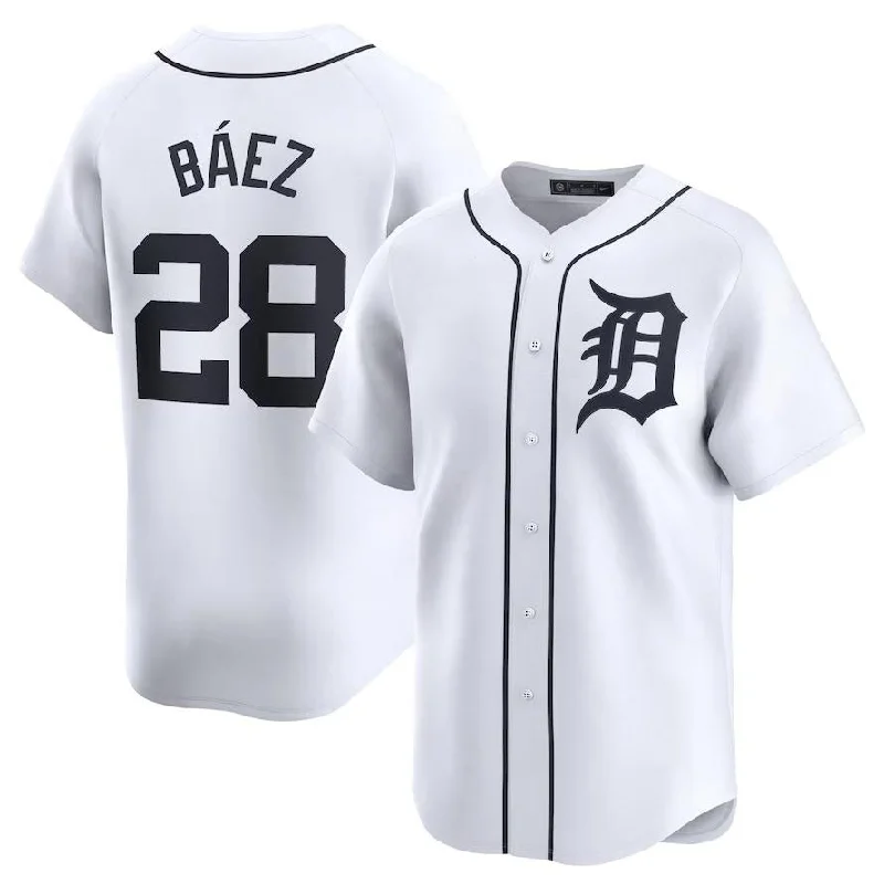 Detroit Tigers #28 Javier Baez White Home Replica Player Name Jersey Baseball Jerseys-NBA Basketball Jersey Shop -