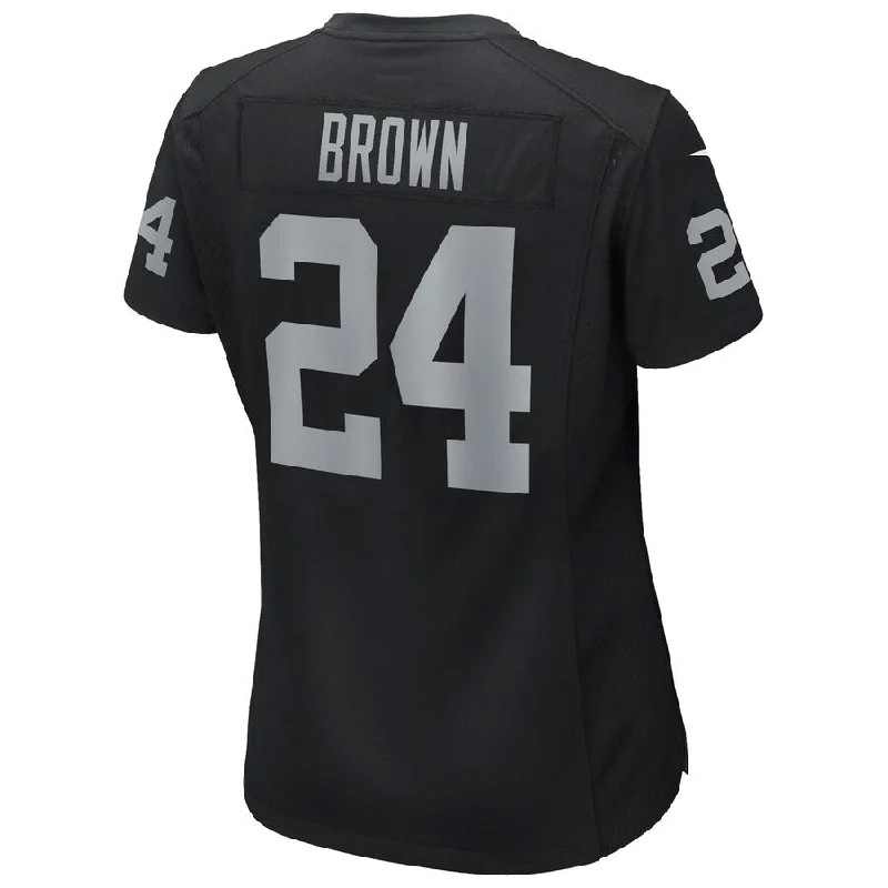 LV. Raiders #24 Willie Brown  Black Game Retired Player Jersey Stitched American Football Jerseys-NFL Team Jersey Online -