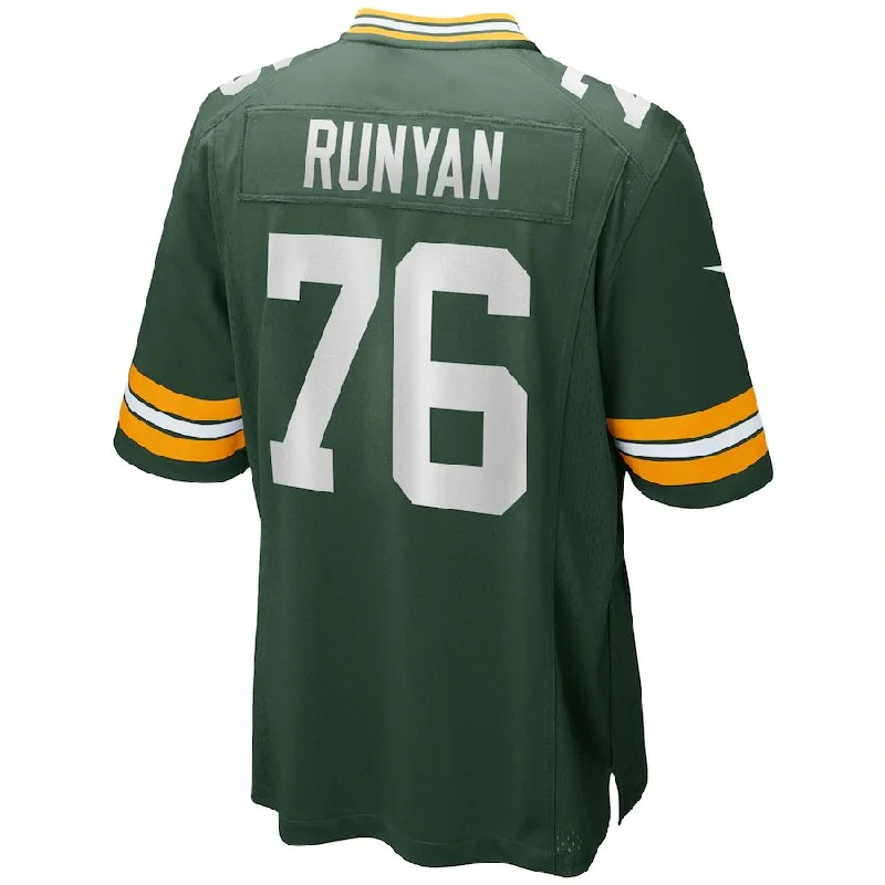 GB.Packers #76 Jon Runyan Green Player Game Jersey Stitched American Football Jerseys-NFL Official NFL Jersey -