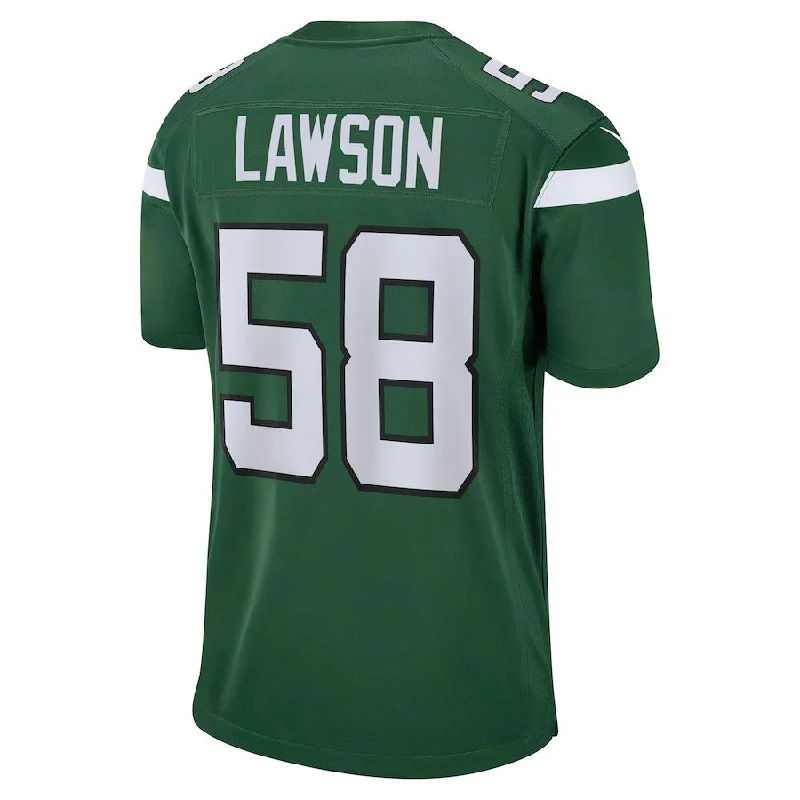 NY.Jets #58 Carl Lawson Gotham Green Game Jersey Stitched American Football Jerseys-NFL Game-Worn Jersey -