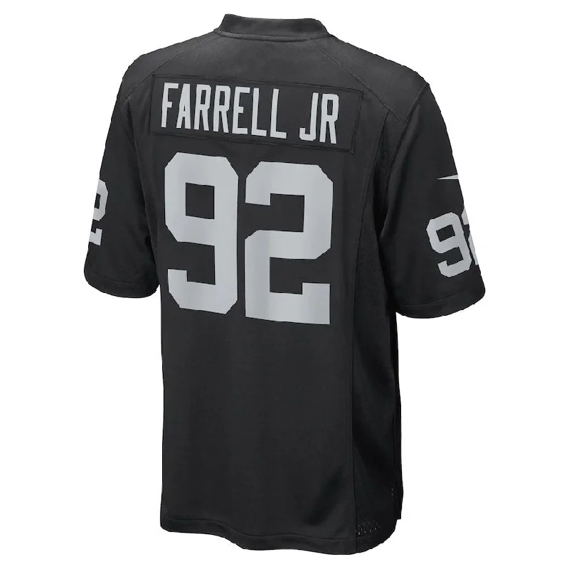 LV. Raiders #92 Neil Farrell Jr. Black Game Player Jersey Stitched American Football Jerseys-NFL Authentic Football Jersey Sale -