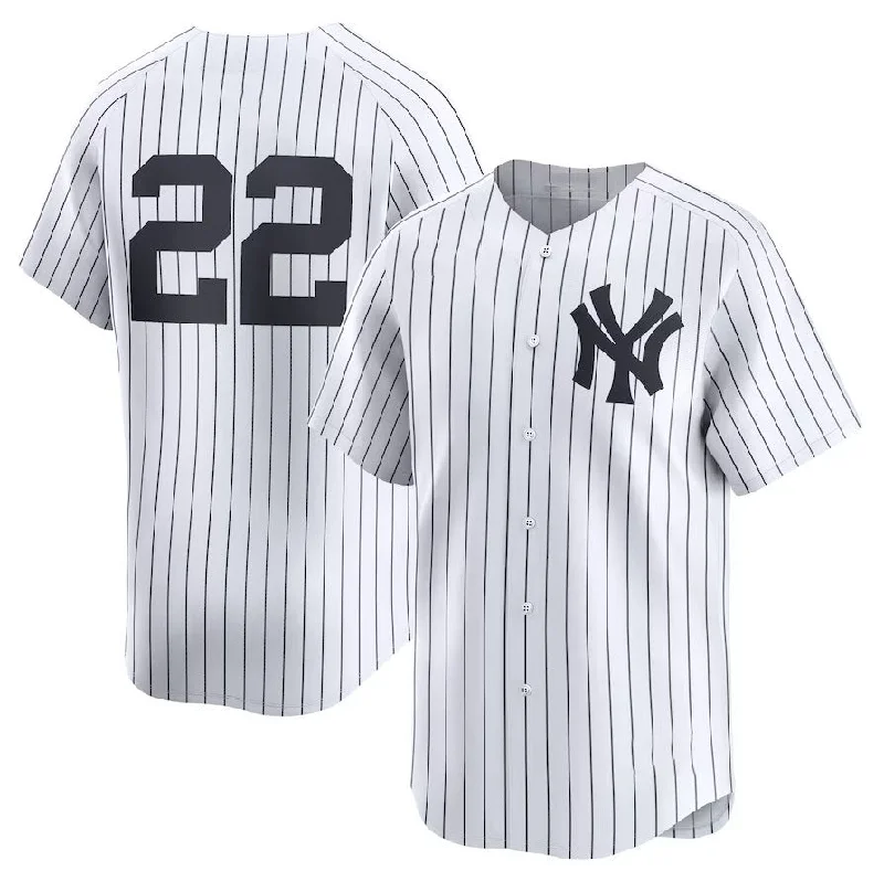 New York Yankees #22 Juan Soto Home Limited Player Jersey - White Stitches Baseball Jerseys-NBA Fan Jersey for Sale -