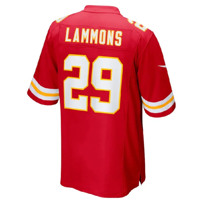 KC.Chiefs #29 Chris Lammons Red Team Game Player Jersey Stitched American Football Jerseys-NFL Jersey with Player Name -