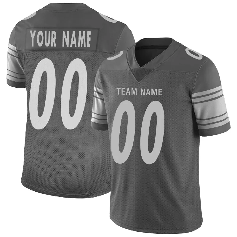 Custom P.Steelers Stitched American Football Jerseys Personalize Birthday Gifts Grey Jersey-NBA Custom Team Basketball Jersey -